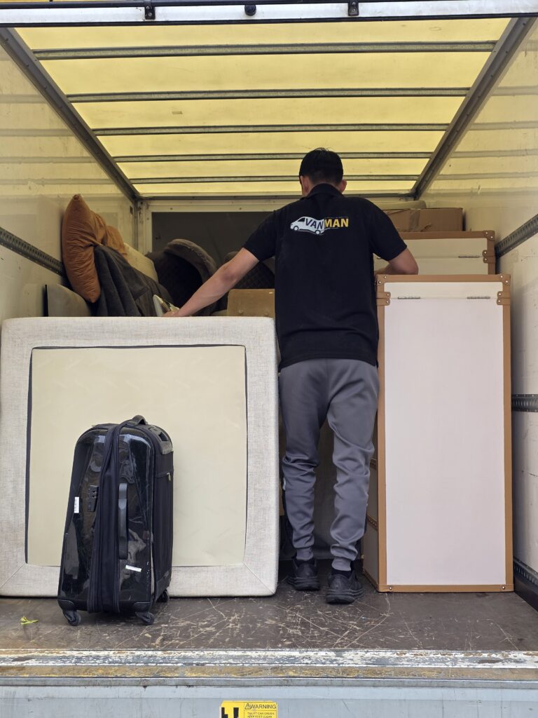 Van with man available near you