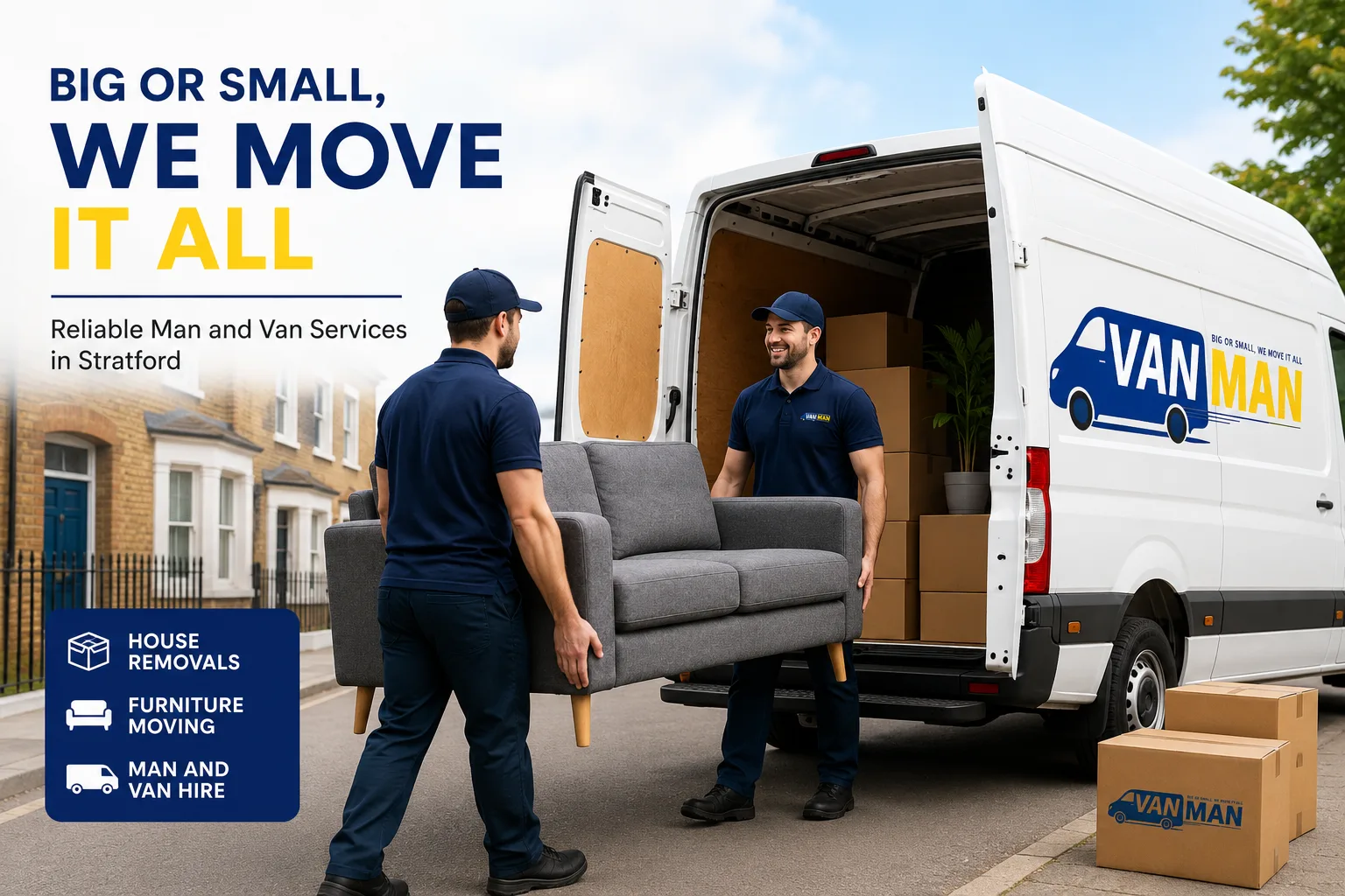 Reliable House Removal and Man with Van Services in Stratford